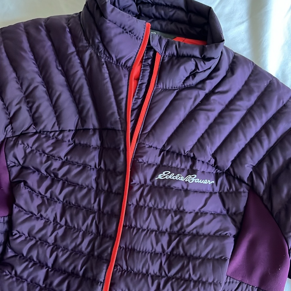 Eddie Bauer Storm 800 Insulated Goose Down Puffer Jacket Purple - Picture 2 of 9